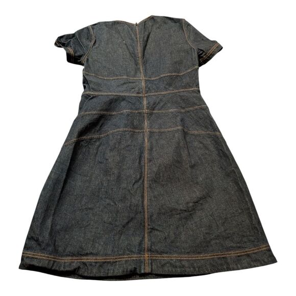 Lafayette 148NY MINIMALIST Fit-&-Flare Denim midi Dress Size 8 - Picture 10 of 13